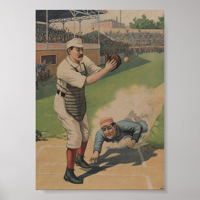 Baseball Poster Druck (Vorne)