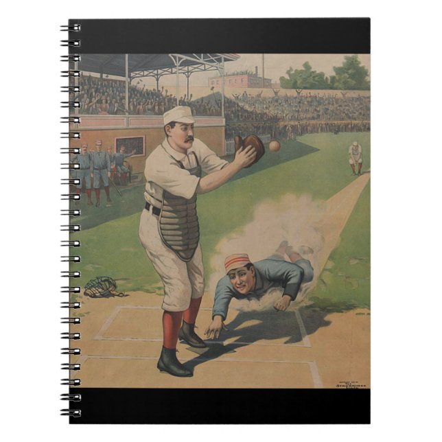 Baseball-Poster-Notebook Notizblock (Vorderseite)