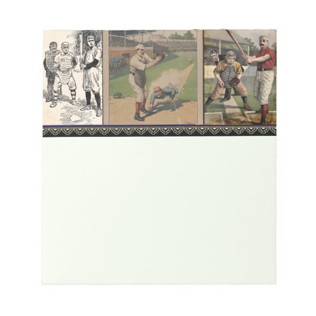 Baseball Poster Notepad Notizblock (Vorderseite)