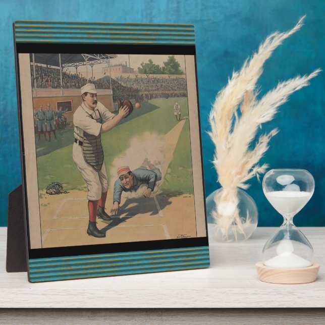 Baseball Poster Plaque Fotoplatte (Seite)