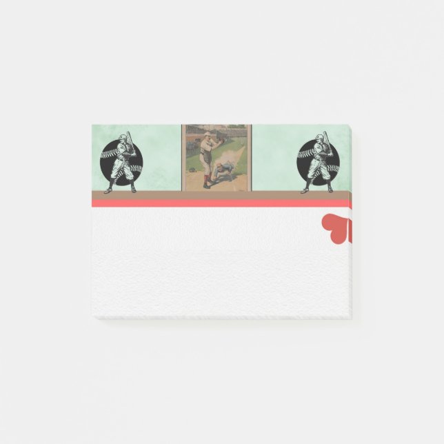 Baseball Poster Post-it Klebezettel (Vorderseite)