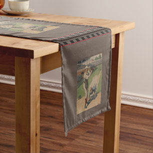 Baseball Poster Table Runner Kurzer Tischläufer