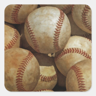 Baseball Quadratischer Aufkleber
