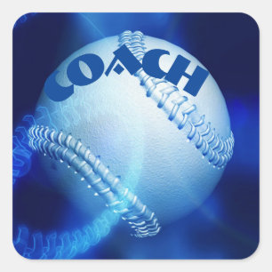 Baseball  quadratischer aufkleber