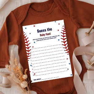 Baseball rät die Baby Food Baby Duschkarte Einladung