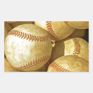 Baseball Rechteckiger Aufkleber