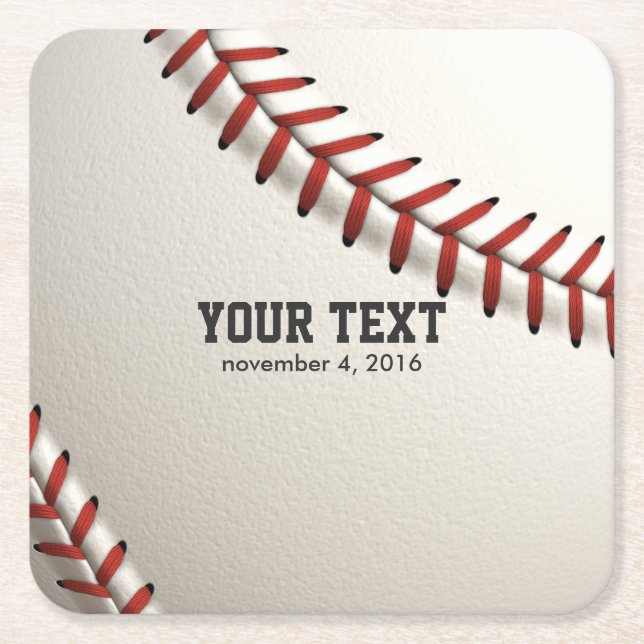Baseball Rechteckiger Pappuntersetzer (Vorderseite)