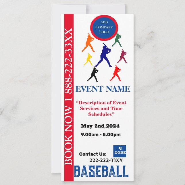 BASEBALL RETRACTABLE BANNER EINLADUNG (Vorderseite)