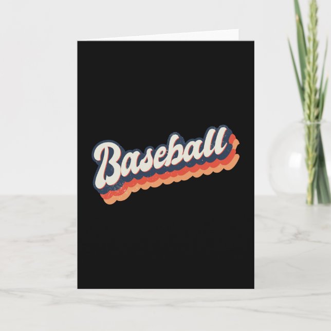 Baseball Retro Vintag Sports Karte (Vorderseite)
