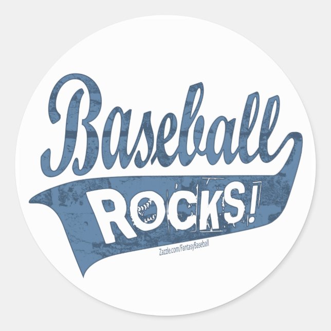 Baseball Rocks! Aufkleber (Vorderseite)