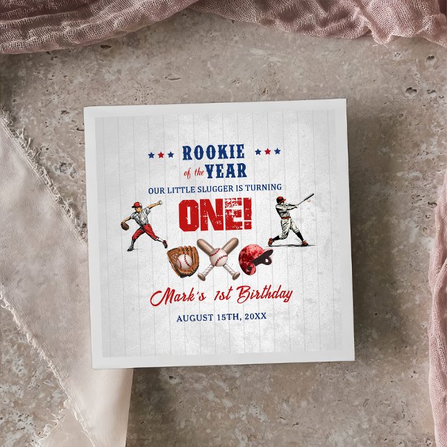 Baseball Rookie 1. Geburtstag Party Napkins Serviette (Von Creator hochgeladen)