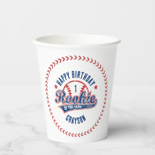 Baseball Rookie des 1. Geburtstags-Party Pappbecher