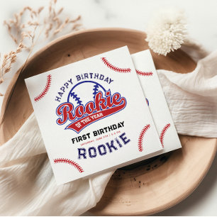 Baseball-Rookie des 1. Geburtstags Serviette