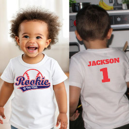 Baseball Rookie des Jahres Baseball 1. Geburtstag Baby T-shirt