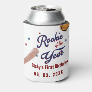 Baseball Rookie des Jahres Baseball 1. Geburtstag Dosenkühler