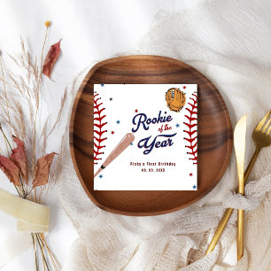Baseball Rookie des Jahres Baseball 1. Geburtstag Serviette