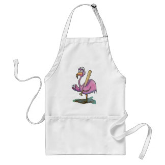 Baseball-rosa Flamingo-wunderliches Aquarell Schürze