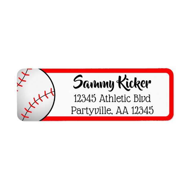 Baseball, rot und schwarz (Vorne)