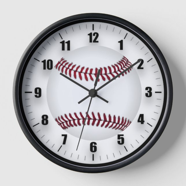 Baseball Round Clock Uhr (Vorderseite)