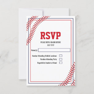 Baseball-RSVP-Karte RSVP Karte