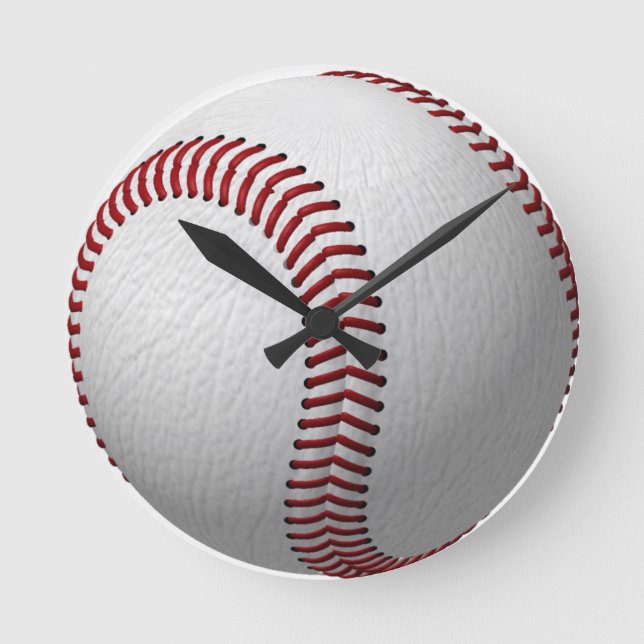 Baseball Runde Wanduhr (Vorderseite)