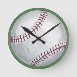 Baseball Runde Wanduhr