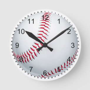 Baseball Runde Wanduhr