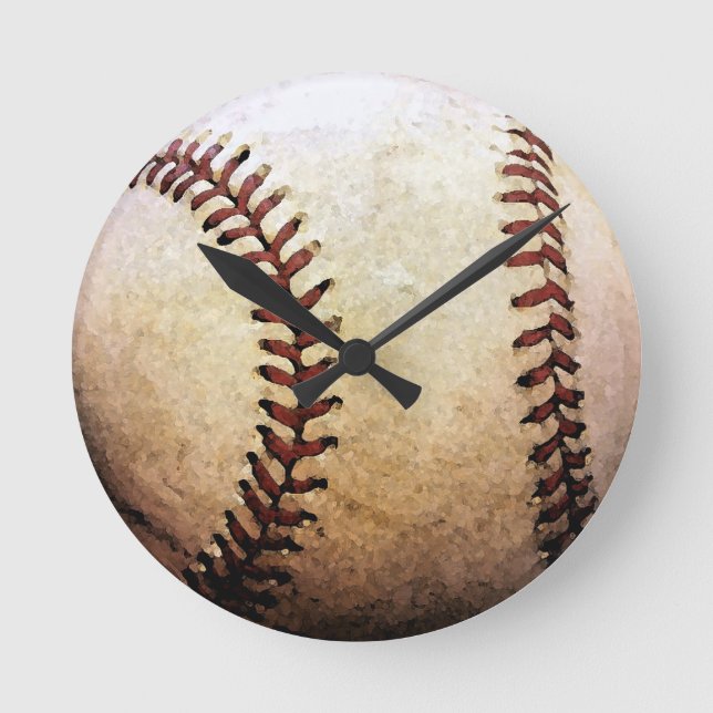 Baseball Runde Wanduhr (Vorderseite)