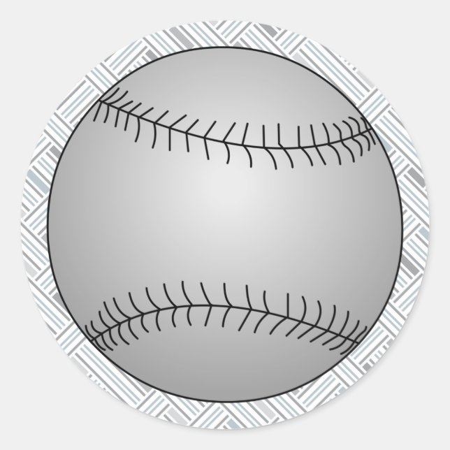 Baseball Runder Aufkleber (Vorderseite)