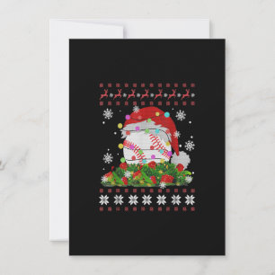 Baseball Santa Hut Reindeer Baseballspieler Hässli Einladung