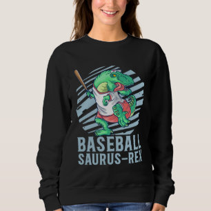 Baseball Saurus Rex für Kinder zukünftige Baseball Sweatshirt