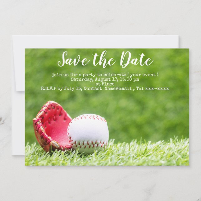 Baseball Save the Date Einladung (Vorderseite)