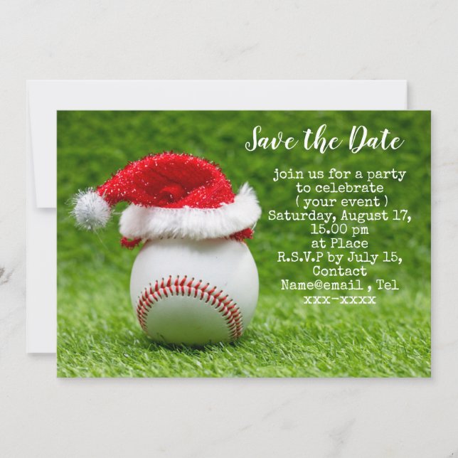 Baseball Save the Date Einladung (Vorderseite)