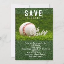 Baseball Save the Date für Party