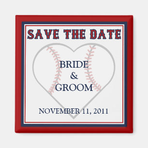 Baseball-Save the Date Magneten Magnet