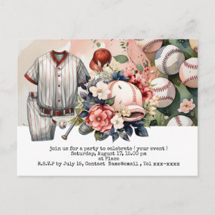 Baseball Save the Date Postkarte