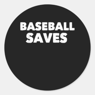 Baseball Saves Cool Softball USA Sports Player Runder Aufkleber