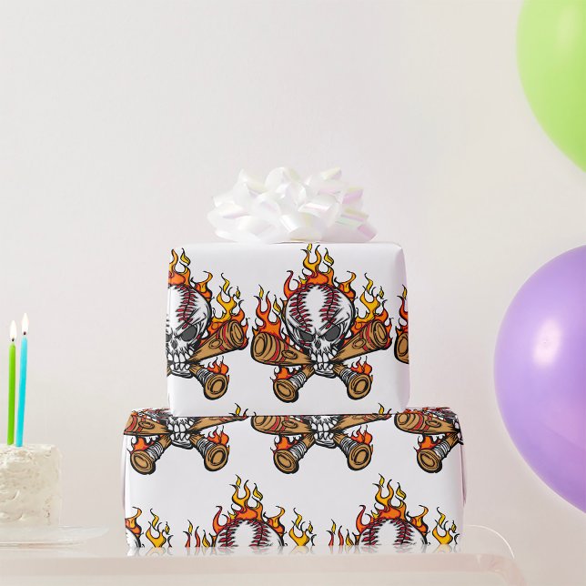 Baseball-Schädel Geschenkpapier (Von Creator hochgeladen)