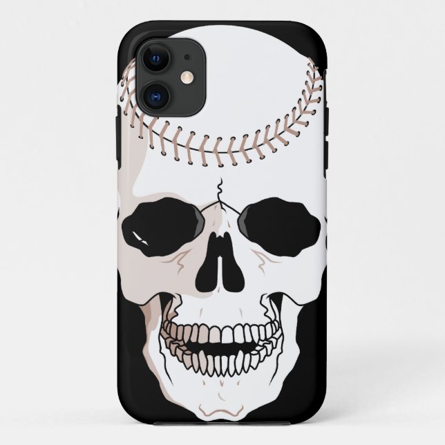 Baseball-Schädelkopf Case-Mate iPhone Hülle (Rückseite)