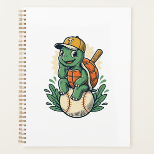Baseball-Schildkröte Vintage-Gravur Grafikdesign_1 Planer