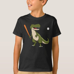 Baseball-Schlagmann-Dinosaurier-T-Rex T-Shirt