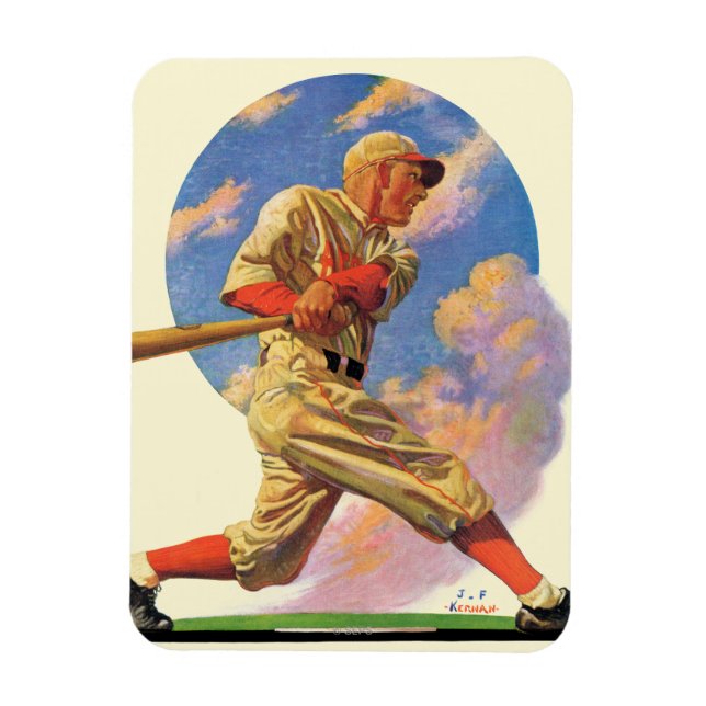 Baseball-Schlagmann Magnet (Vertikal)