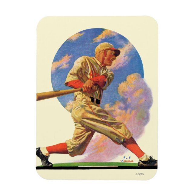 Baseball-Schlagmann Magnet (Vertikal)