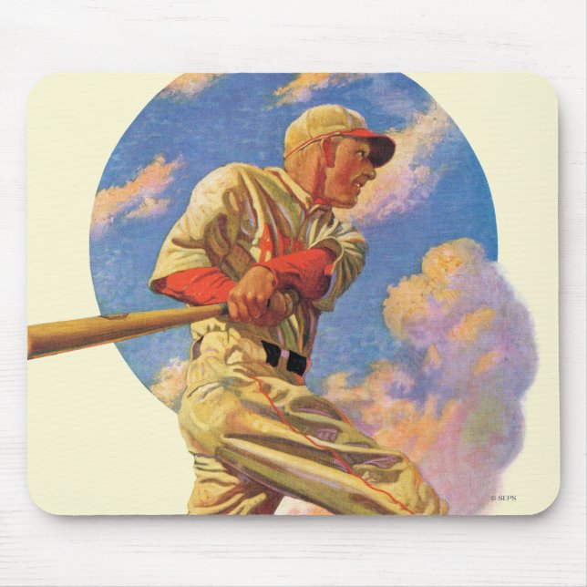 Baseball-Schlagmann Mousepad (Vorne)