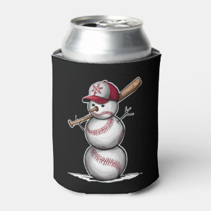 Baseball Schneemann Bälle Schnee Weihnachten Xmas Dosenkühler