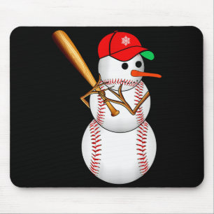 Baseball-Schneemann Schnee Weihnachten Xmas Männer Mousepad