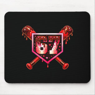 Baseball-Schokoladen-Drip 67 Valentinstag-Liebes-M Mousepad