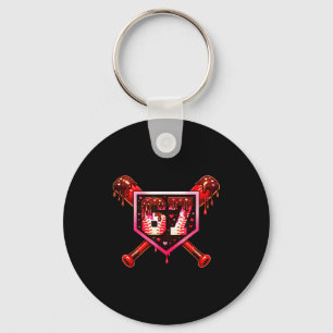 Baseball Schokoladen-Drip 67 Valentinstag Liebes-M Schlüsselanhänger
