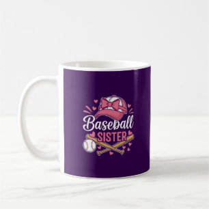 Baseball-Schwester Rosa Schleife Kaffeetasse