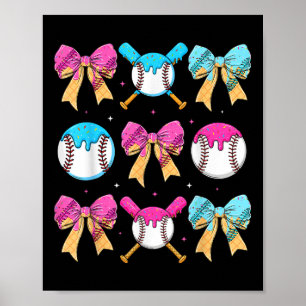 Baseball-Schwester-Tropf-Bogen-Eiscreme-Tropf-Mädc Poster